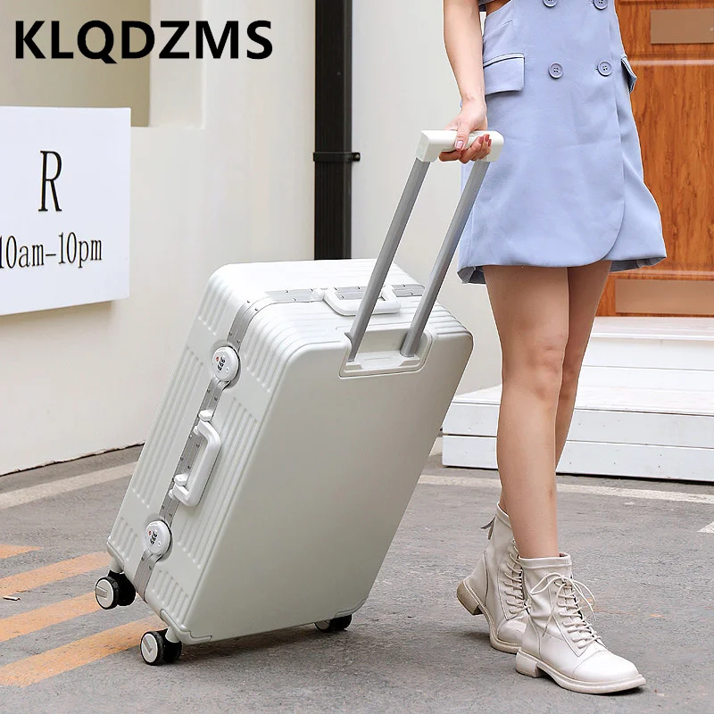 Деловой чемодан KLQDZMS в минималистичном стиле кодовый Дорожный унисекс для кабины