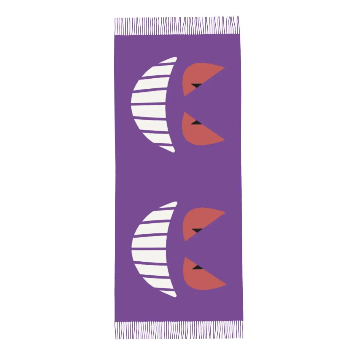 Женский шарф с кисточкой лицо Покемона Генгар большая зимне-осенняя шаль и