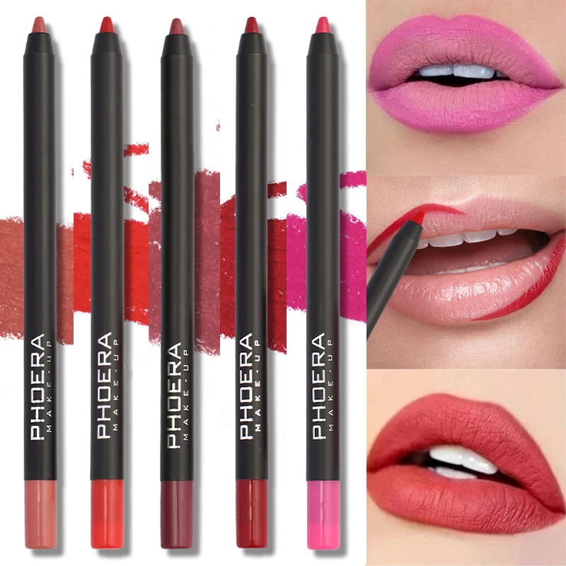 

12 Colors Lip Liner Pencil Waterproof Matte Long Lasting Lipliner Pen Sexy Red Contour Tint Lipstick Moisturising Lips Makeup