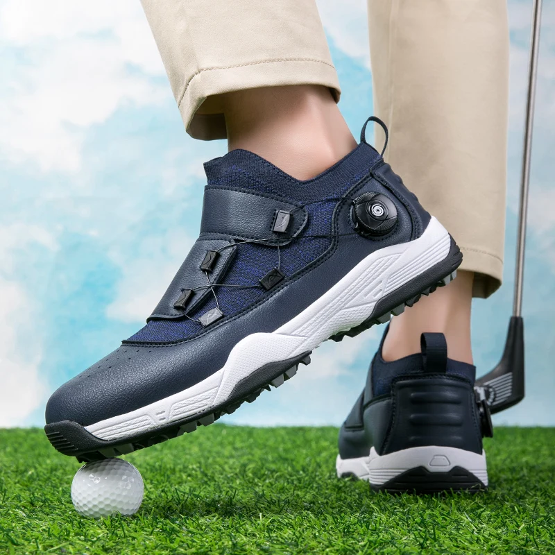 Fashion Professional Golf Shoes Men's Comfortable Golf Shoes Outdoor Antiskid Fitness Golf Shoes Jogging and Walking
