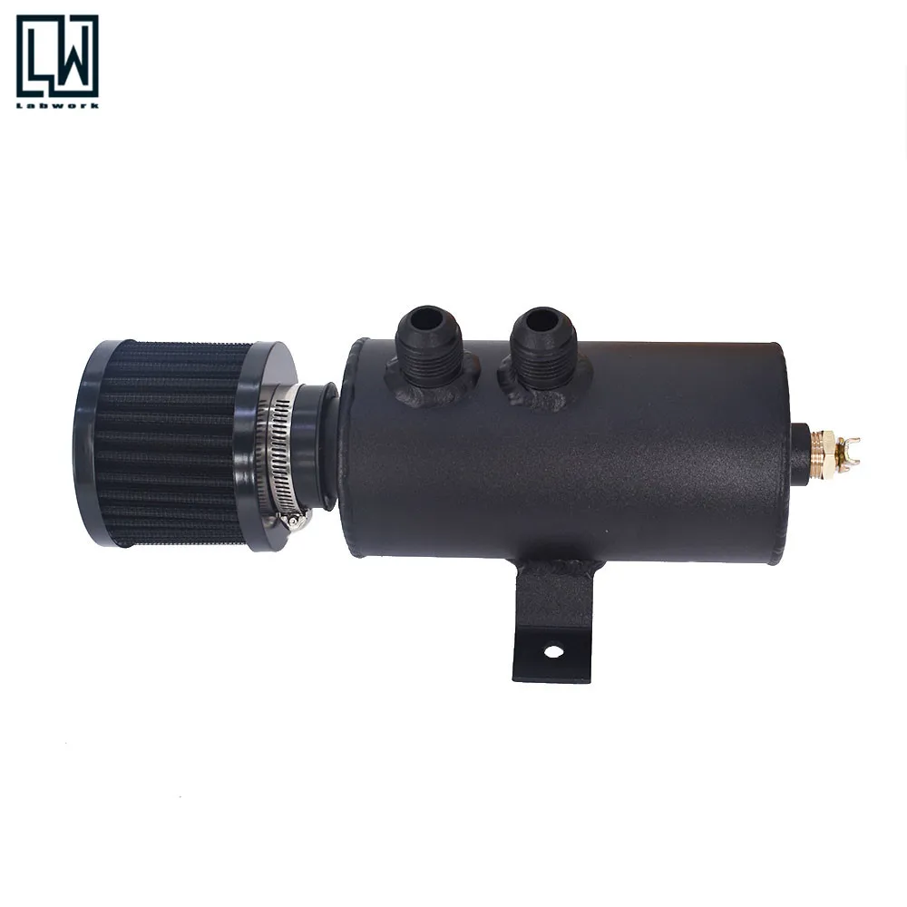 

10AN 750mL Oil Catch Can Tank Reservoir With Breather Filter Baffled Aluminium