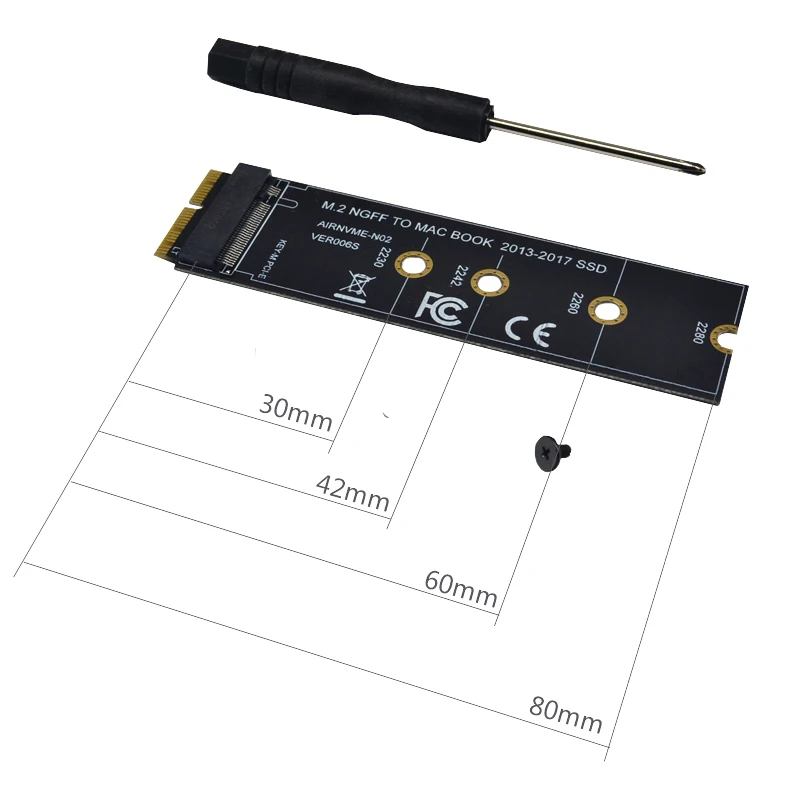 Переходники для Ssd M2 на Air 2013 2014 2015 2016 2017 M.2 M Key Pcie X4 Ngff Apple Laptop