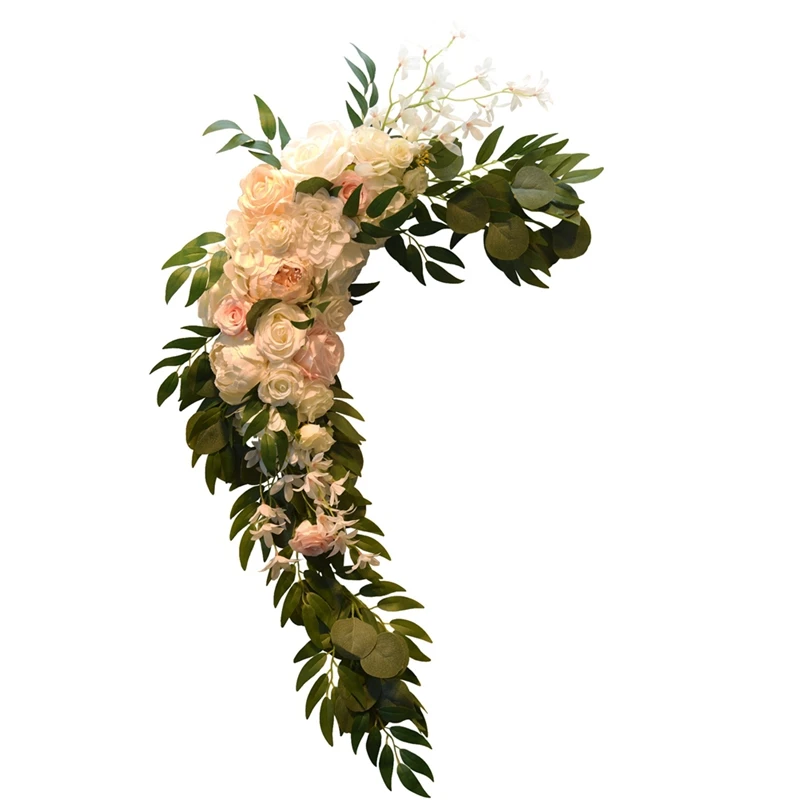

4Pcs Artificial Flower Welcome Wedding Guest Wedding Arch Background Wall Arrangement Welcome Check-In Desk Decoration