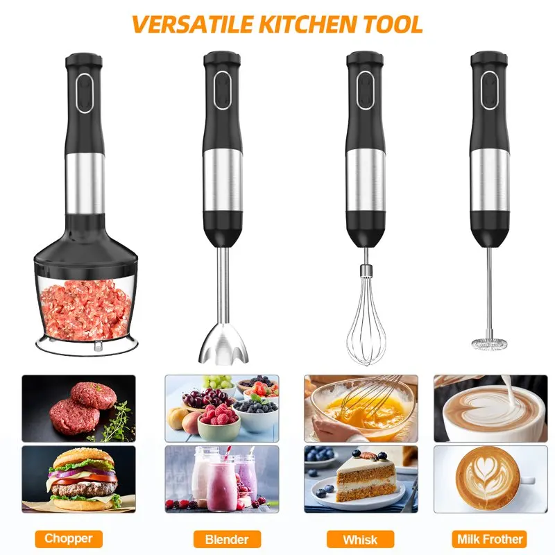 

Blender, LINK Chef 20-Speed 7-in-1 Hand Blender, Stick Blender with 304 Stainless Steel Blades, Chopper, Beaker, Whisk and Milk