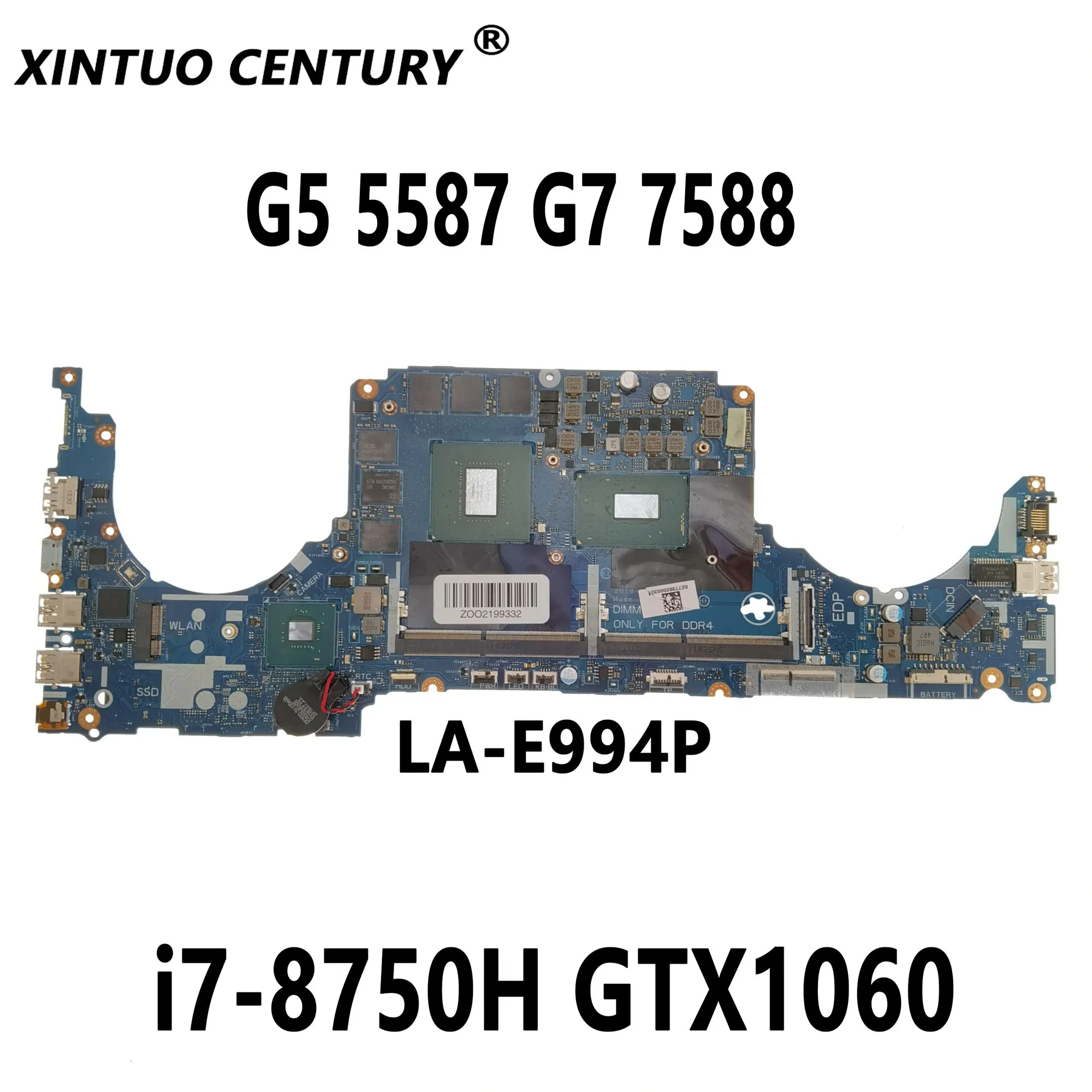 

CN-0TM9WY 0TM9WY TM9WY for Dell Inspiron G5 5587 G7 7588 Laptop Motherboard LA-E994P with i7-8750H GTX1060 N17E-G1-A1 100% Test
