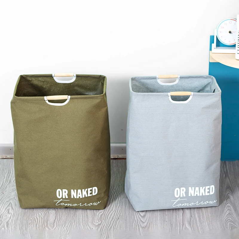 

Rectangle Laundry Basket Foldable Clothes Storage Box Organizer Dirty Laundry Bin Cotton Linen Laundri Hamper Baskets Handles