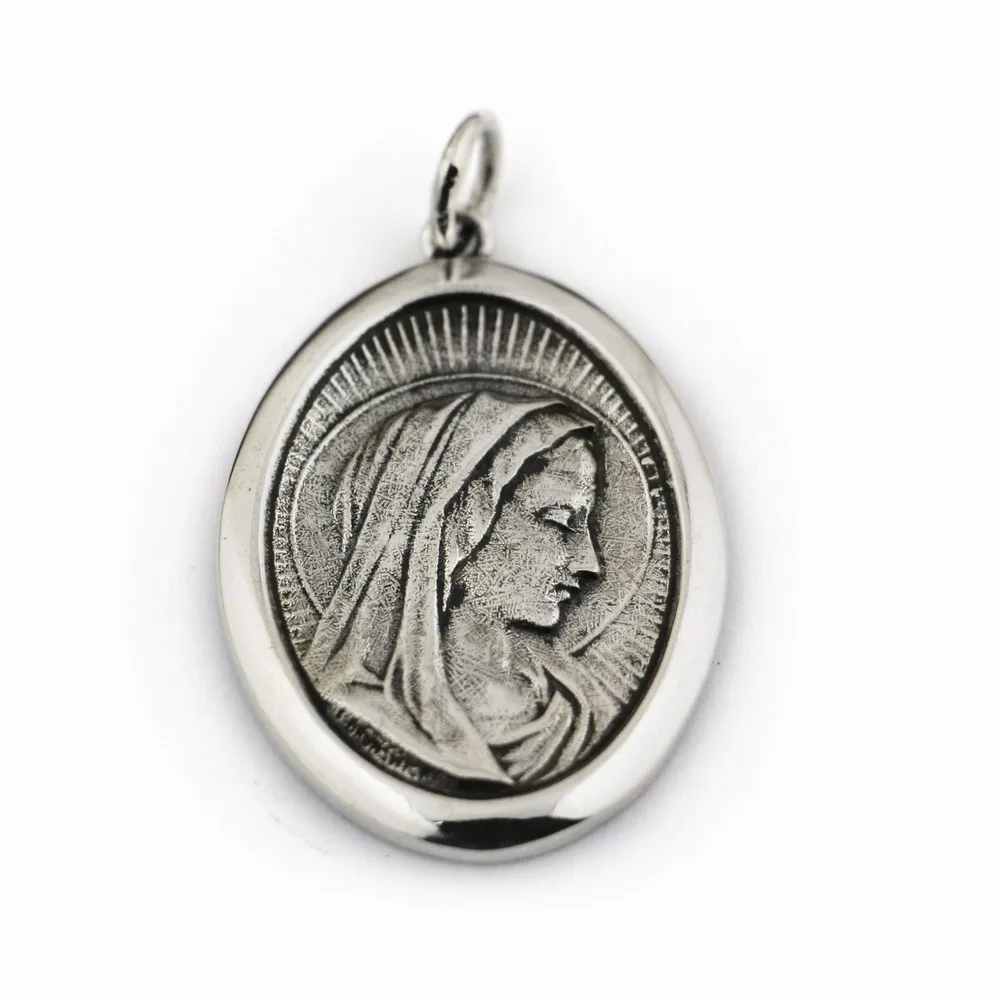 Подвеска из стерлингового серебра 925 пробы Девы Мадонны TA96