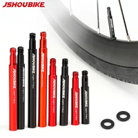 jshou bike french valve extenders caps core adapter red and black alloy stem 40 60 80 100 120mm w alloy cap tool