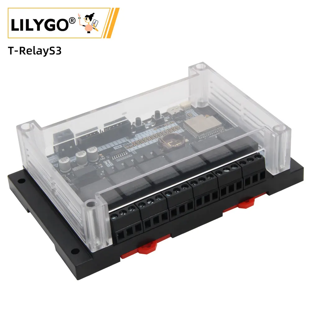 

LILYGO® T-RelayS3 ESP32-S3 6-Way Relay Development Board ESP32-S3-WROOM-1U Wireless Module WiFi Bluetooth Expandable LCD Display