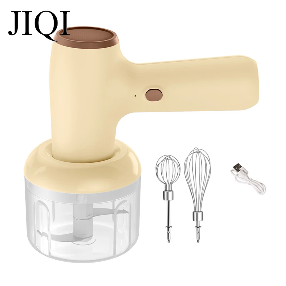 3-Speeds Egg Beater Wireless USB Rechargeable Handheld Food 