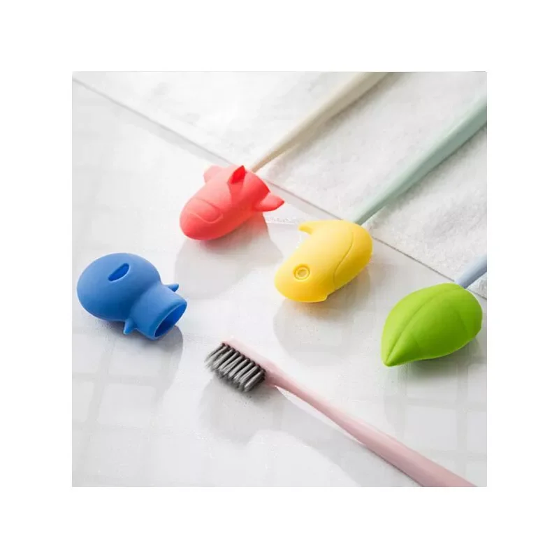 

PC Cute & Lovely Travel Toothbrush Head Cover Case Caps Health Germproof Protection For Girls Boys Kids Leaf Bird Airship