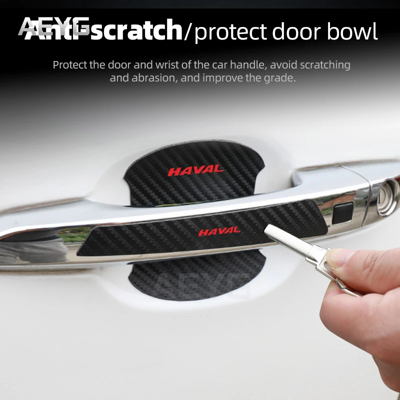 4 шт./набор наклейки на дверные ручки автомобиля Haval H6 2022 2021