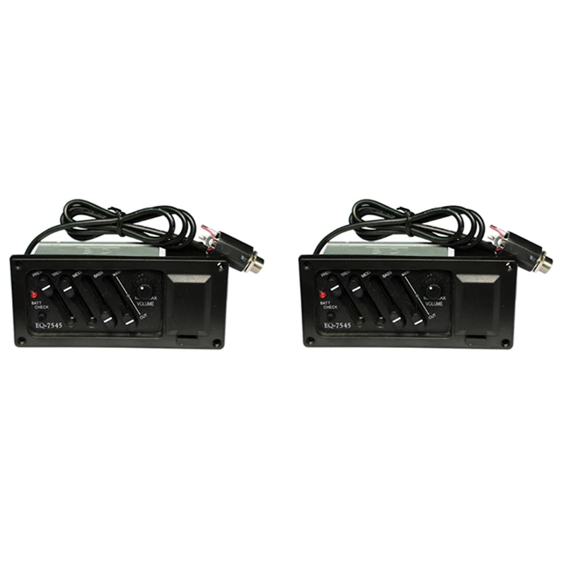 

Профессиональный 4-полосный предусилитель для акустической гитары, 2 шт., фотоусилитель, выход 6,5 мм, аксессуары для акустической гитары