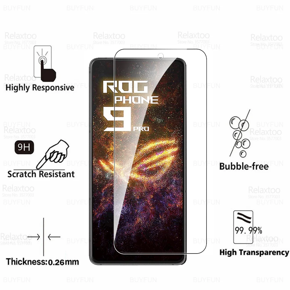 1-4 шт. закаленное стекло для Asus ROG Phone 9 Pro Защитная пленка экрана ROGPhone 9Pro ROGPhone9 Phone9 5G