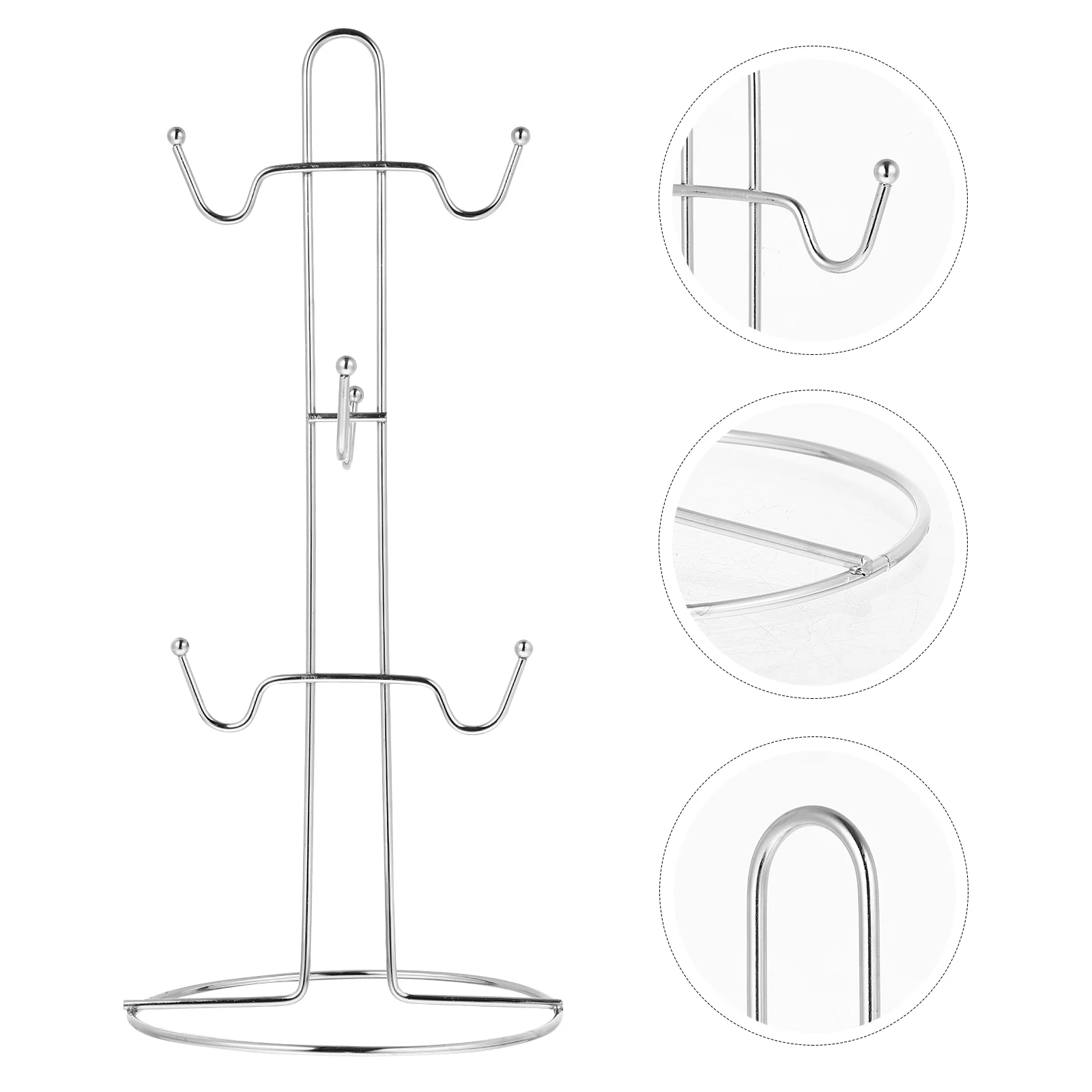 

Mug Cup Rack Holder Stand Tree Coffee Drying Tea Hanger Organizer Metal Glasses Kitchen