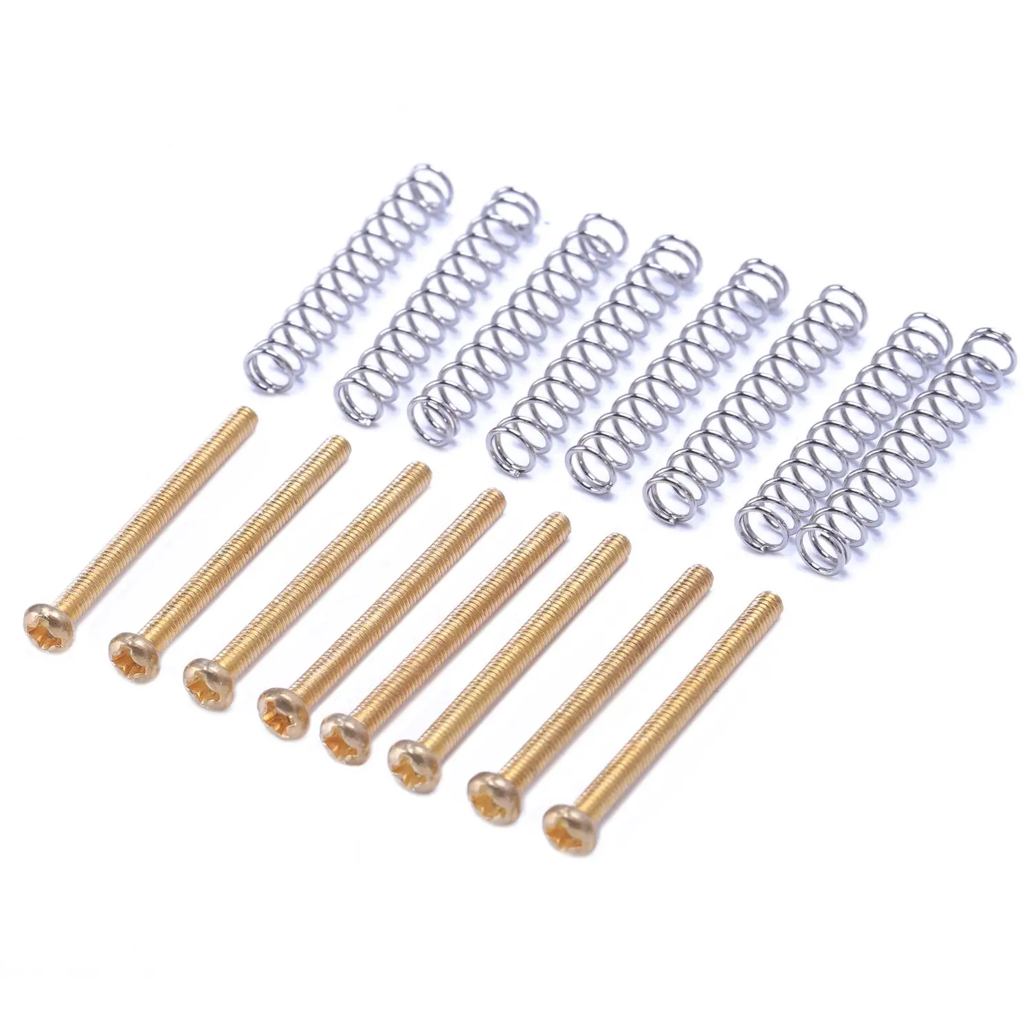 

8 Pcs M3x30MM Electric Guitar Humbucker Pickup Adjust Height Screw and Springs