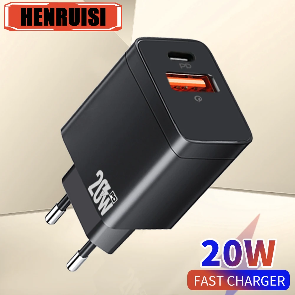 Супер Быстрое Зарядное Устройство PD USB 20 Вт Для iPhone Xiaomi Samsung — Адаптированное