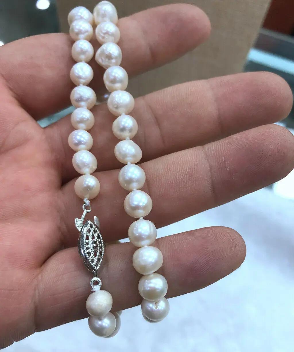 

White Akoya Sea Pearl 8-9mm Long Necklace 18/25/35/50 Inches