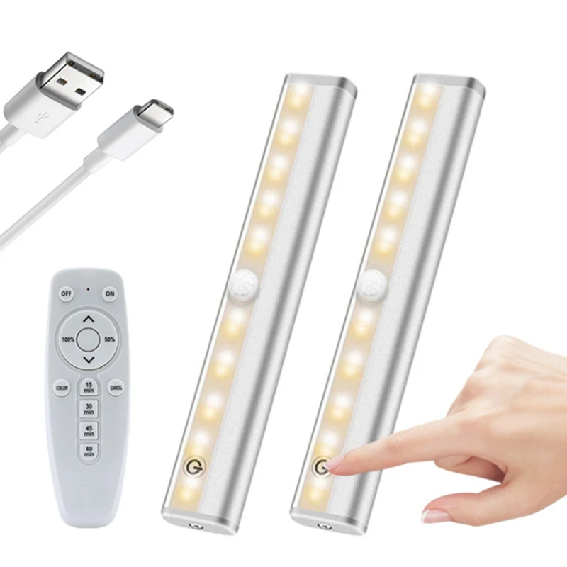 

Remote Control Closet Lights, 1000Mah 20-LED Rechargeable Under Cabinet Light, Wireless Under Counter Lighting,Dimmable.