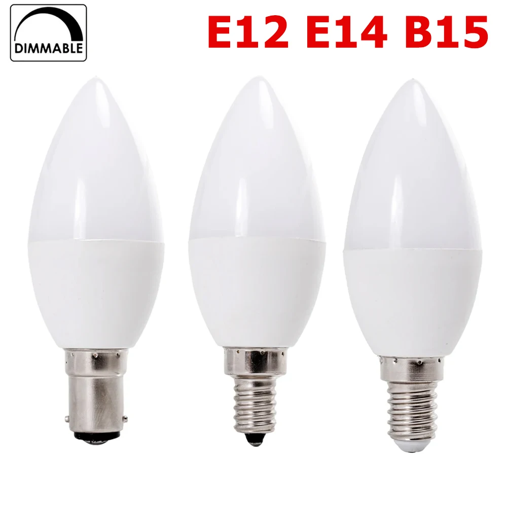 

LED лампа-свеча Aoyuansea E12 E14 B15 220В 5Вт 3000-6000К