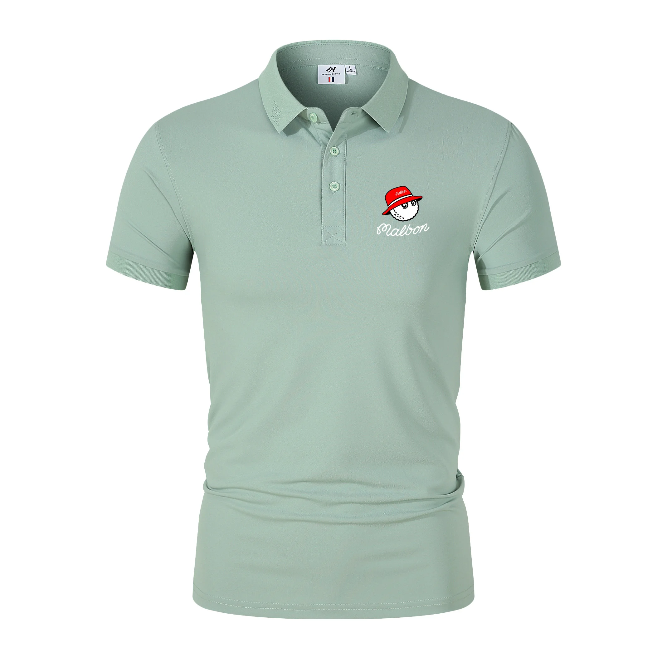 2023 Spring/Summer Men's Malbone Golf Fishman Hat Shirt Casual Polo Neck Slim Fit Breathable Top T-shirt Fashion Short Sleeve
