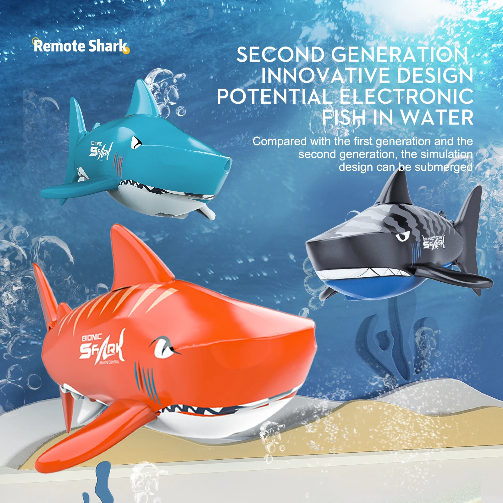 

Mini RC Shark Toy Children‘s Remote Control Robots Shart Bath Tub Pool Electric Toys for Kids Boys Cool Stuff Sharks Submarine