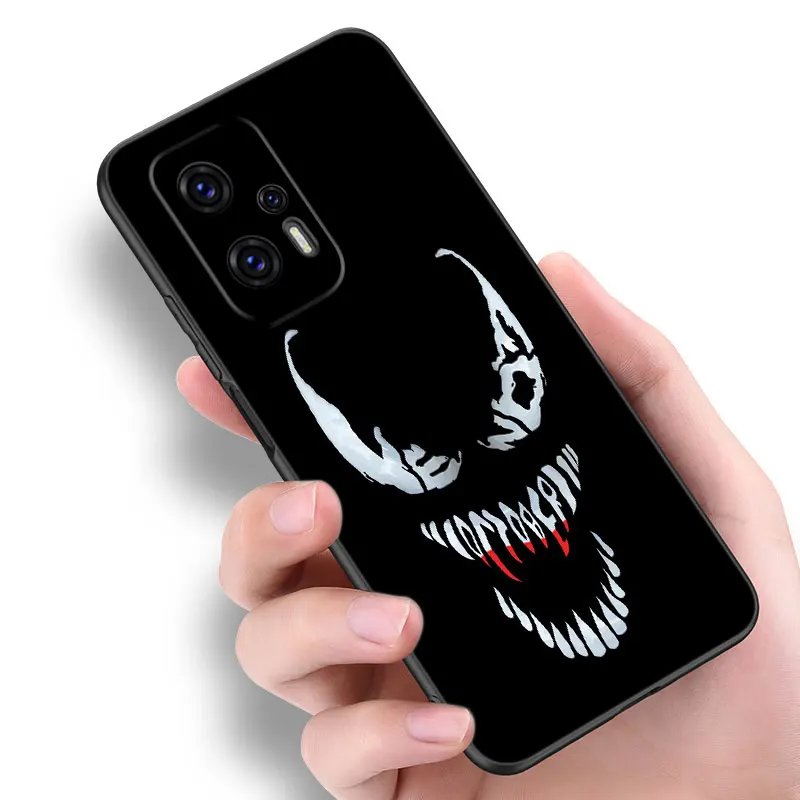 Черный силиконовый чехол для телефона Venom Marvel Xiaomi POCO X3 X4 NFC F4 GT F5 F6 M3 M4 M6 X5 X6 Pro 5G M5 C55