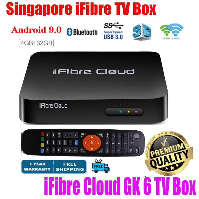 [Подлинная] сингапурская ТВ-приставка 2022 starhub iFibreCloud GK6 4 ГБ 32 android Amlogic S905X3 с bluetooth 5 1