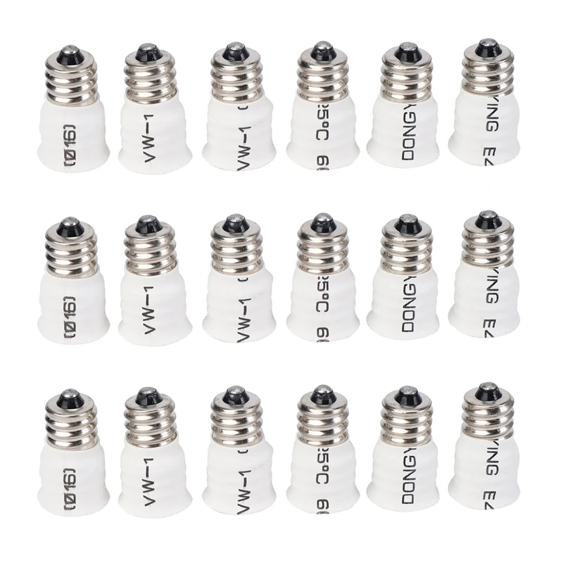 

18-Pack E12 To E14 White Bulb Converter LED Light Holder Lamp Adapter Socket Changer High Quality