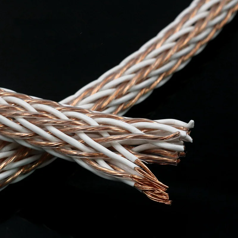 

Hot Selling 12TC Audiophile Speaker Cable HIFI Main Audio Cable Single Crystal Copper Speaker Line Scattered Line