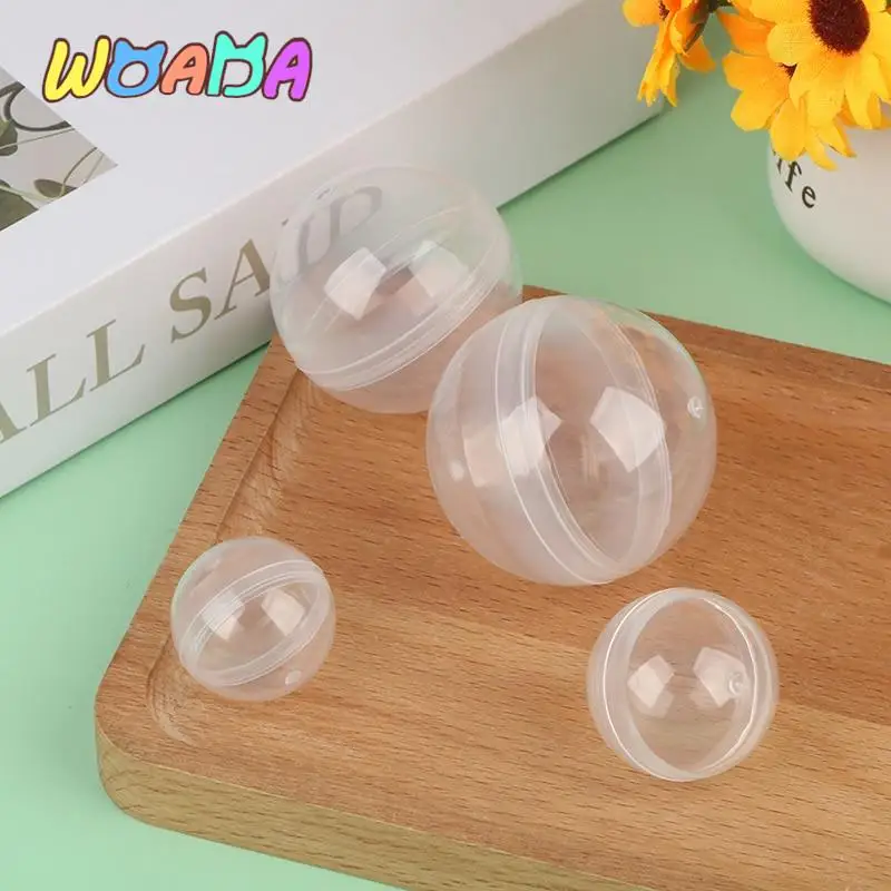 

50PCS Clear Can Open Transparency Plastic Capsule Toy Surprise Ball Tiny Container Making Things Model Dollhouse Accessories Toy