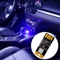 1x car usb led dc 5v music playing dimmable light atmosphere decorative lamp lighting portable plug and play rgb voice activated
