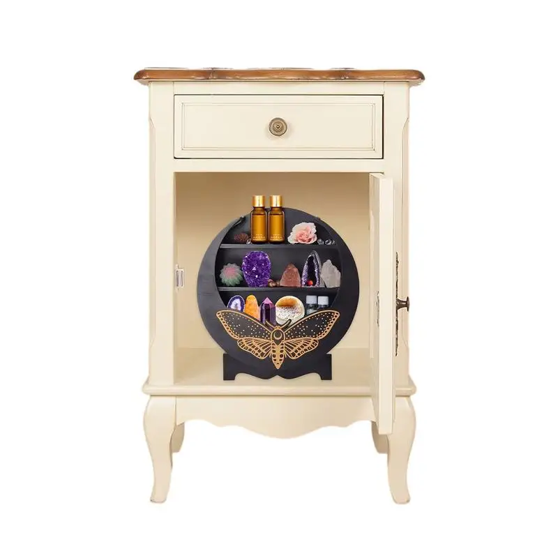 

Crystal Display Moon Shelf For Crystals Wooden Moon Shelf For Crystals Floating Moon Shelf Essential Oil Display Decor For Room