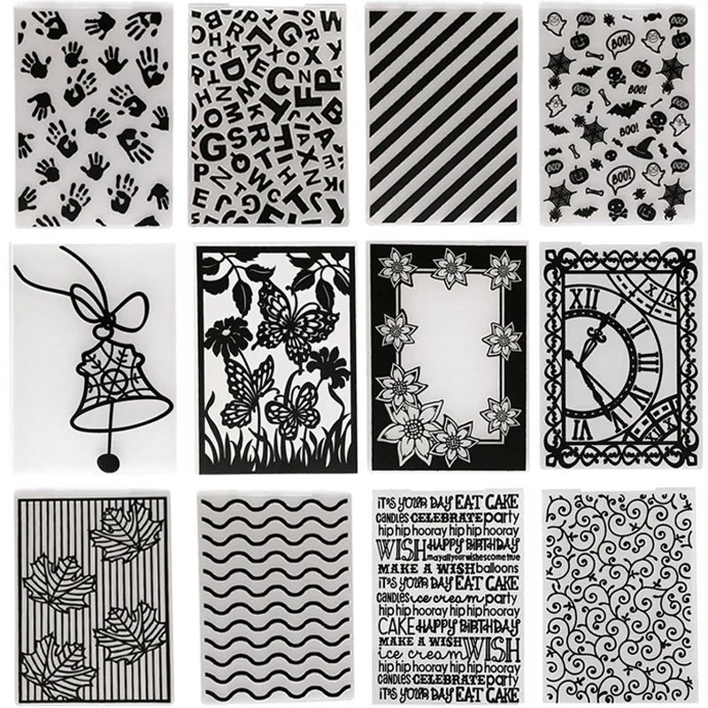 Рождественский пластиковый шаблон для тиснения самостоятельного скрапбукинга