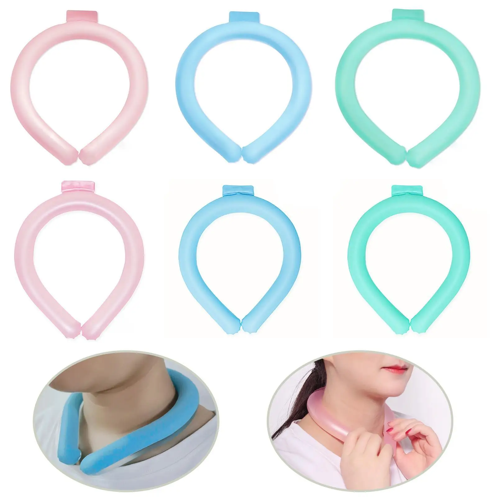 

Summer Neck Cooling Ring Heatstroke Prevention Cooling Tube Outdoor Sports Camping Hanging Neck Cold Gel Ice Cushion Ice Pillow