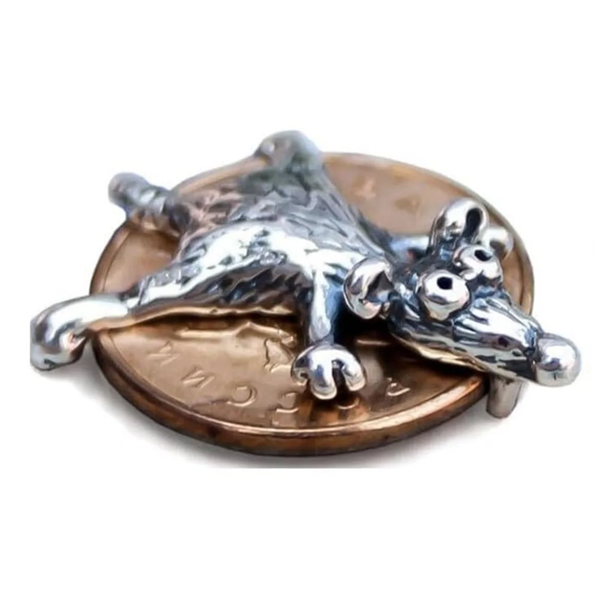 

1Pcs Mouse Charm Protect Your Wealth, Sweet Money Amulet Mouse in Coins, Mouse Coin Amulet As Gift Money