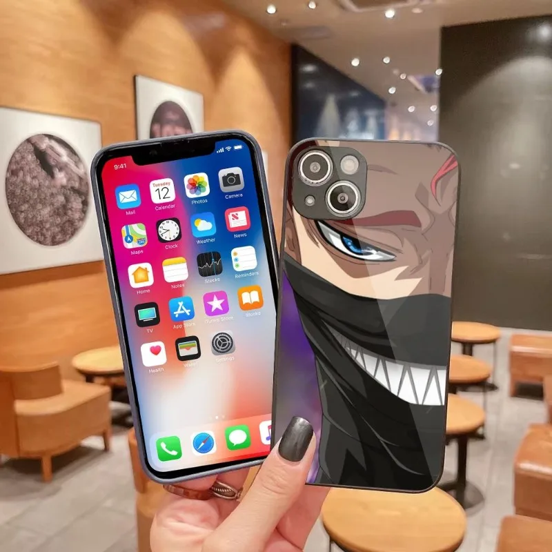 

Чехол для телефона в стиле аниме juютсу Kaisen для iPhone 14 13 12 11 Pro Max X XR XS 8 7 Plus, чехол из жидкого стекла