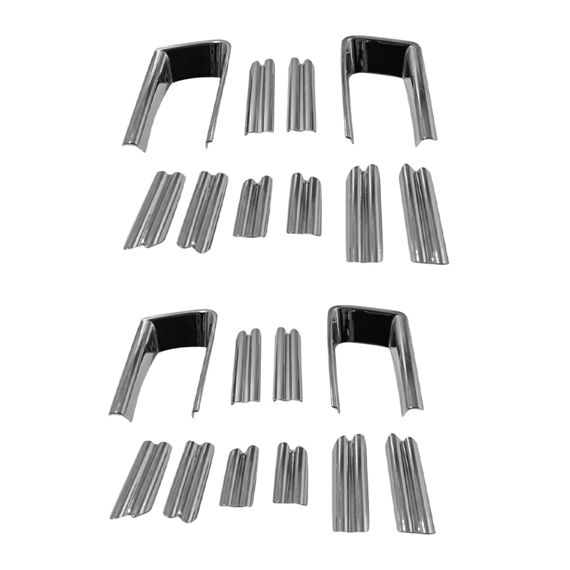 

20X For Toyota Alphard 30 Series Front Bumper Trim Protector Strip Fog Lamp Light Garnish Strip Chrome Decorative Strip