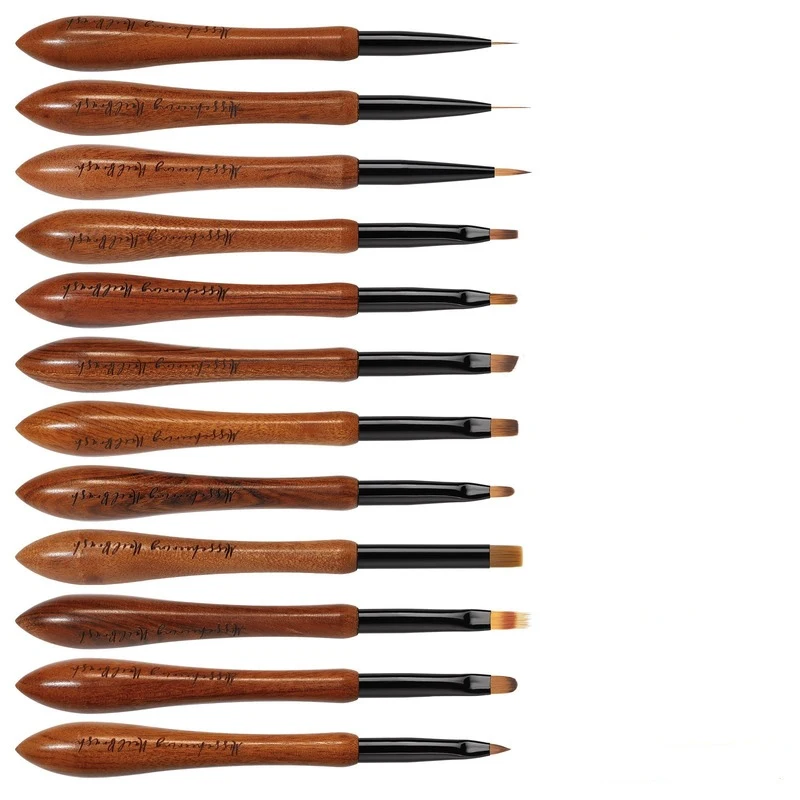 

Manicure Pen Gourd Pen Walnut Sandalwood Rod Pull Line Painting Flower Hook Line Painting Gradient Smudge Tool