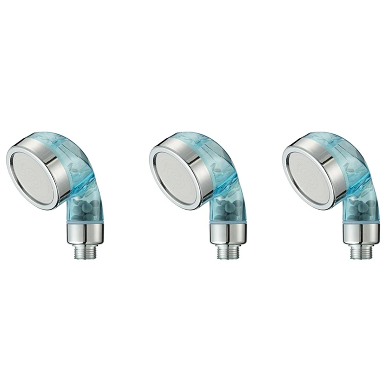 

3X Anions Shower Head Filter High-Pressure Water-Saving Rain Shower Watering Head