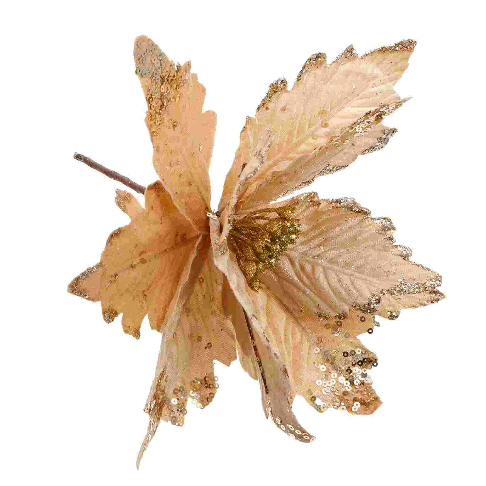 Декор гирлянды искусственный рождественский цветок ворс пуансеттия для