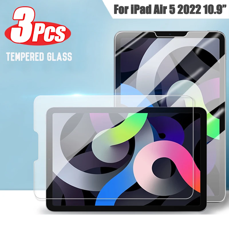 

Закаленное стекло 9H для защиты экрана iPad Air 5 (2022) 10,9 дюйма, Защитное стекло для air5 A2589 A2591, защитная пленка против царапин