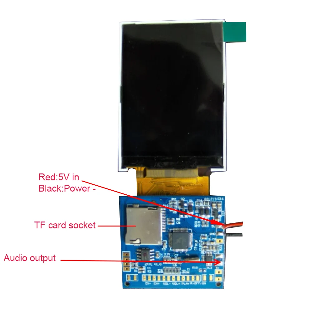 

2,4 "TFT ЖК-дисплей 4:3 Φ NTSC/PAL 320x240 5V power in