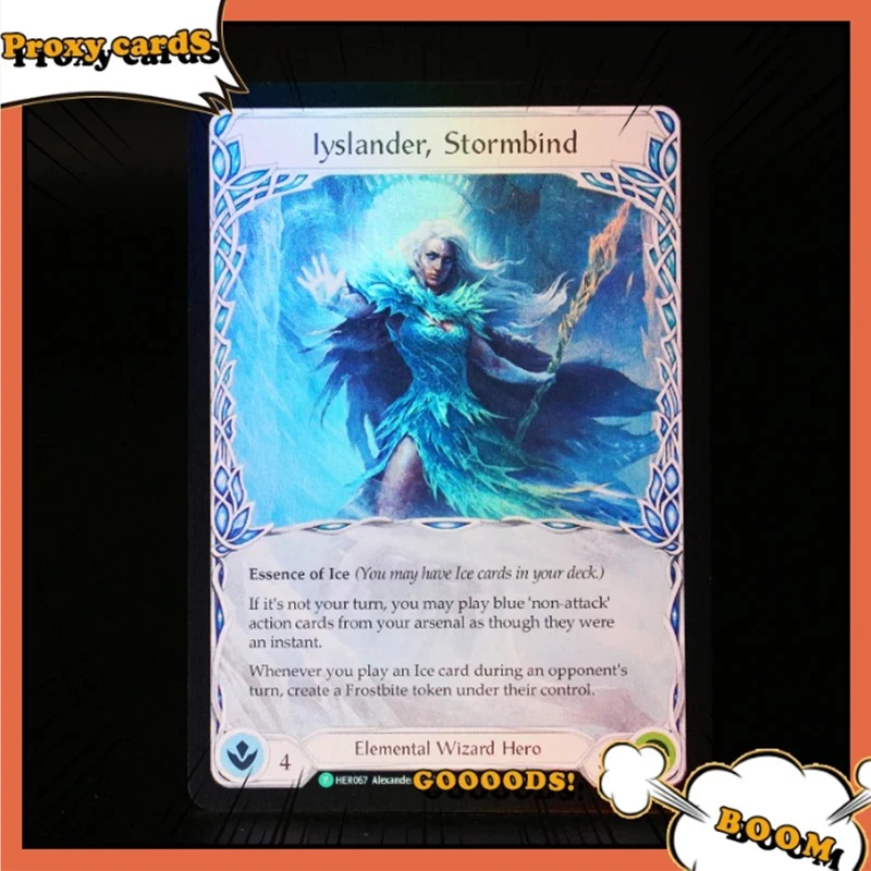 Фото Прокси-карты Flesh and Blood FOIL Развлекательные игры FAB lronsong Pride lyslander Stormbind Mordred Tide Коллекционные карты Подарки №1