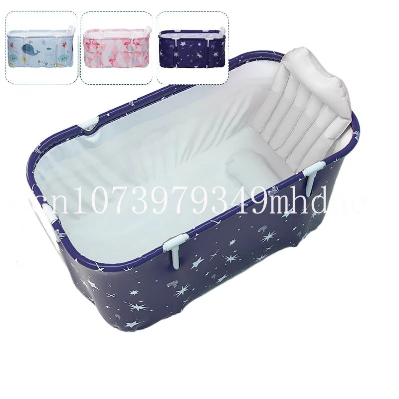 

120cm Thicken Bathtub Adult Children Large Bath Tub Barrel Sweat Steaming Portable Home Sauna Insulation Folding Bath Bucket
