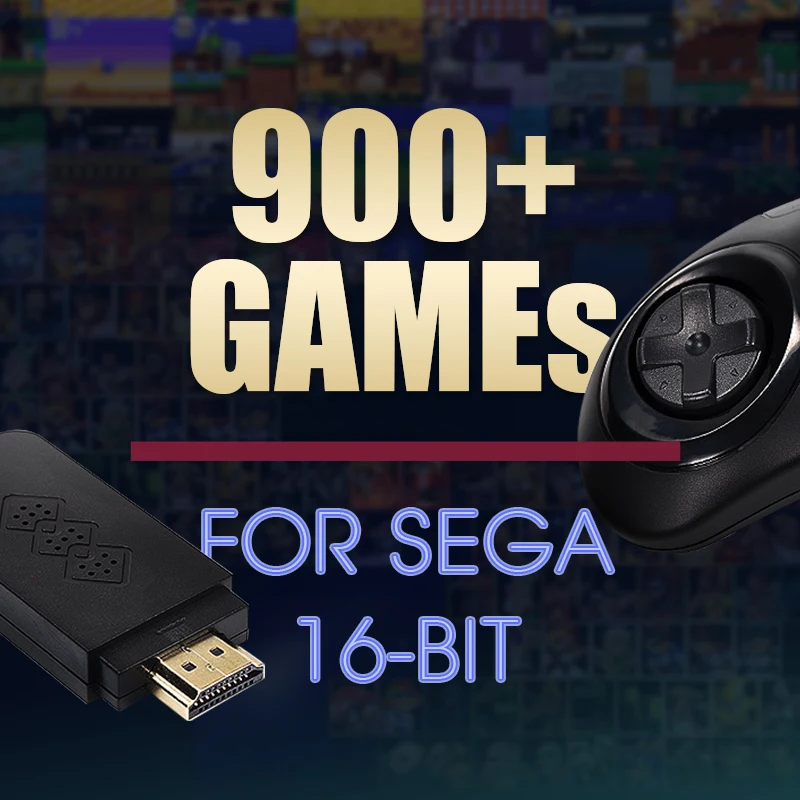 16-битная Беспроводная Ретро игровая консоль DATA FROG для Sega Genesis Game Stick HDMI-совместима