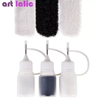 3 bottle set nail glitter powder black white woolen velvet starlight effect chrome pigment nail polish diy decoration manicure