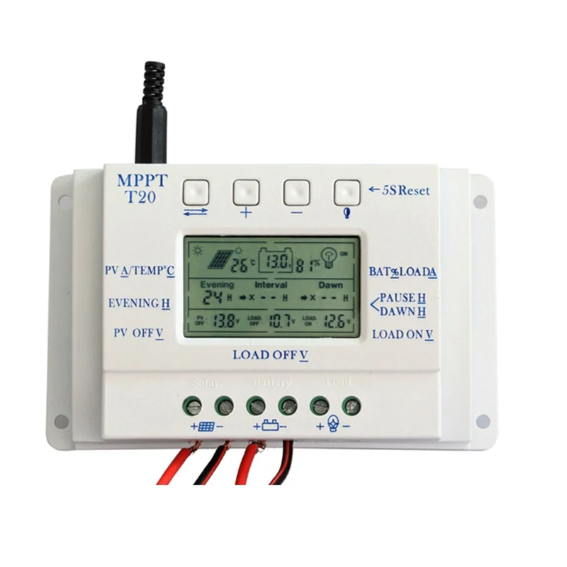 

PWMT20 12/24V 20A Solar Charge Controller 20A Solar Charge Discharge Controller