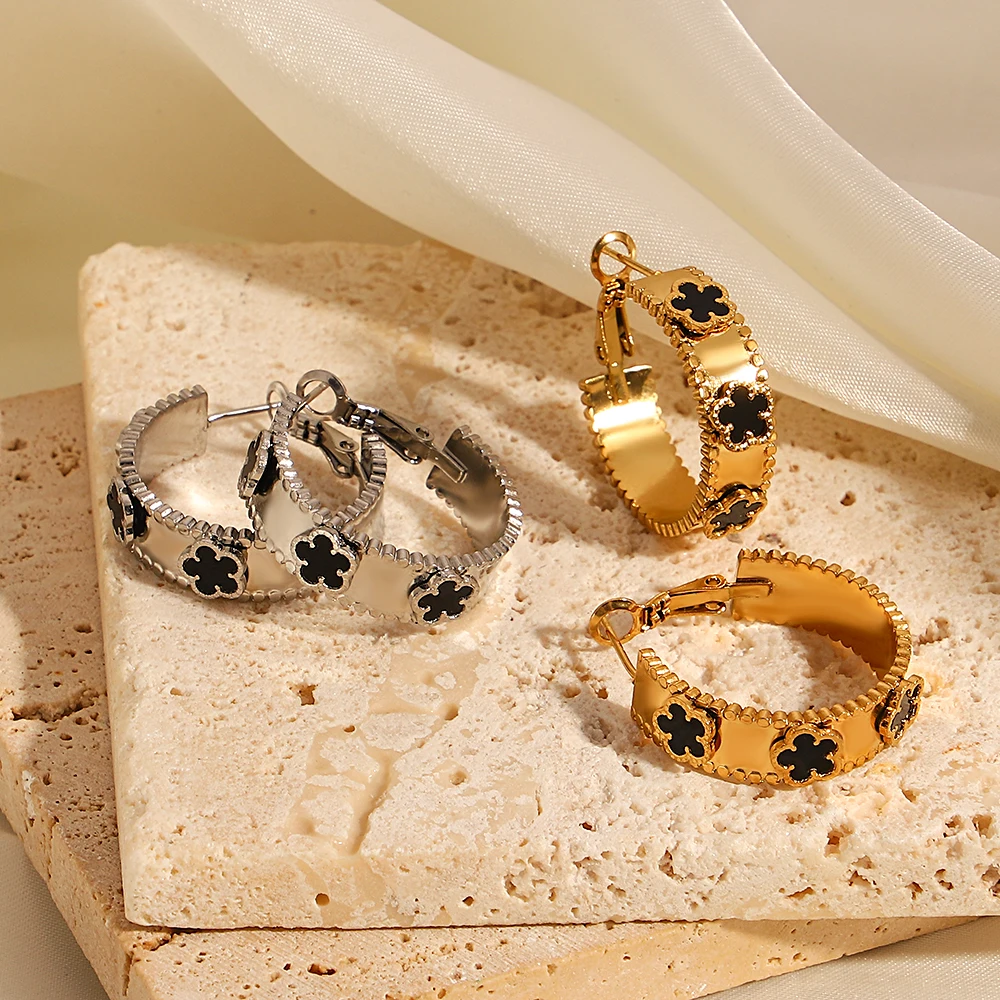 Серьги-кольца Greatera золотого/серебряного цвета классические высококачественные