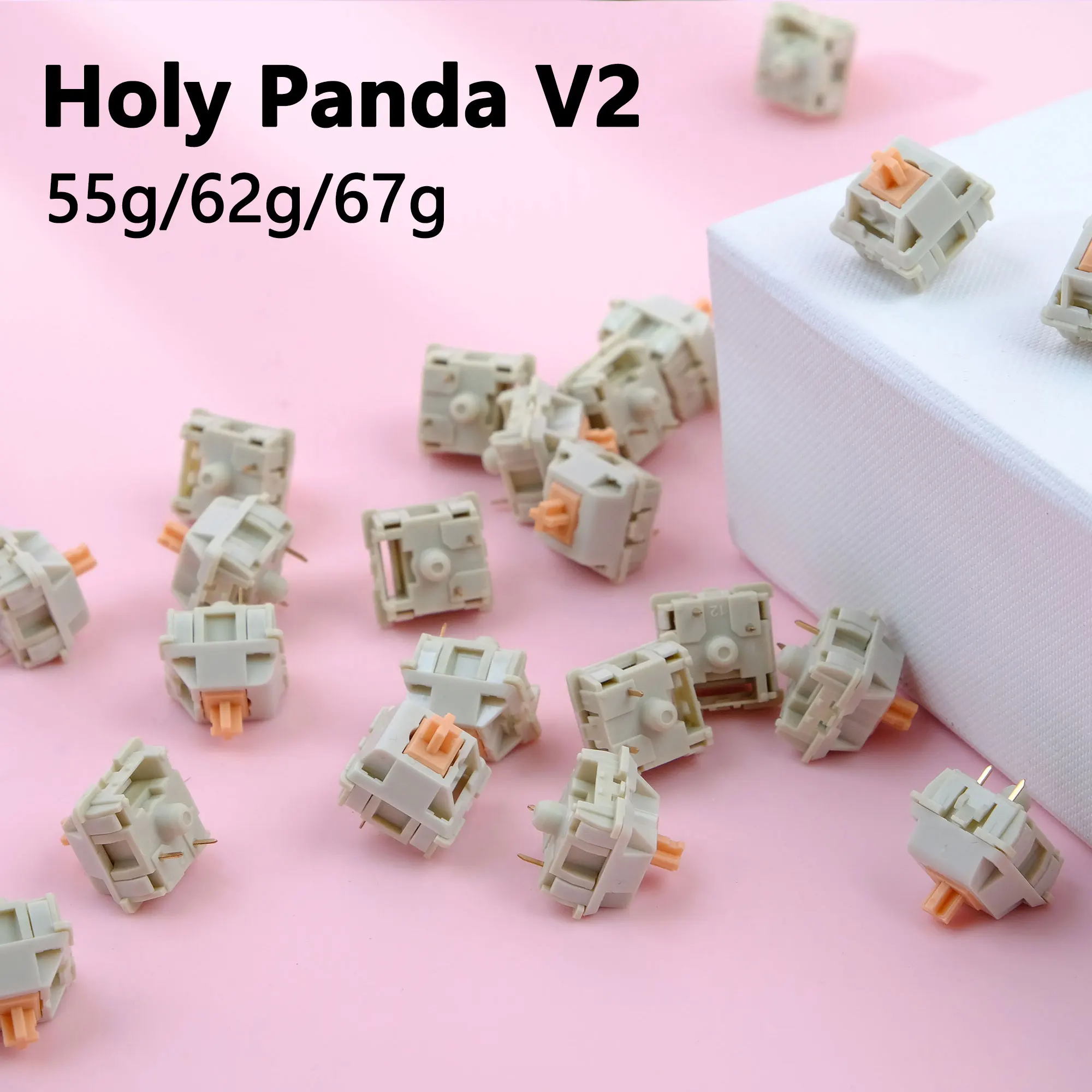 Holy Panda V2 Tactile Switch 55g 62g 67g POM Switche Mechanical Keyboard Custom DIY 3Pins Switches Hot-Swap GK61 TM680 Anne Pro